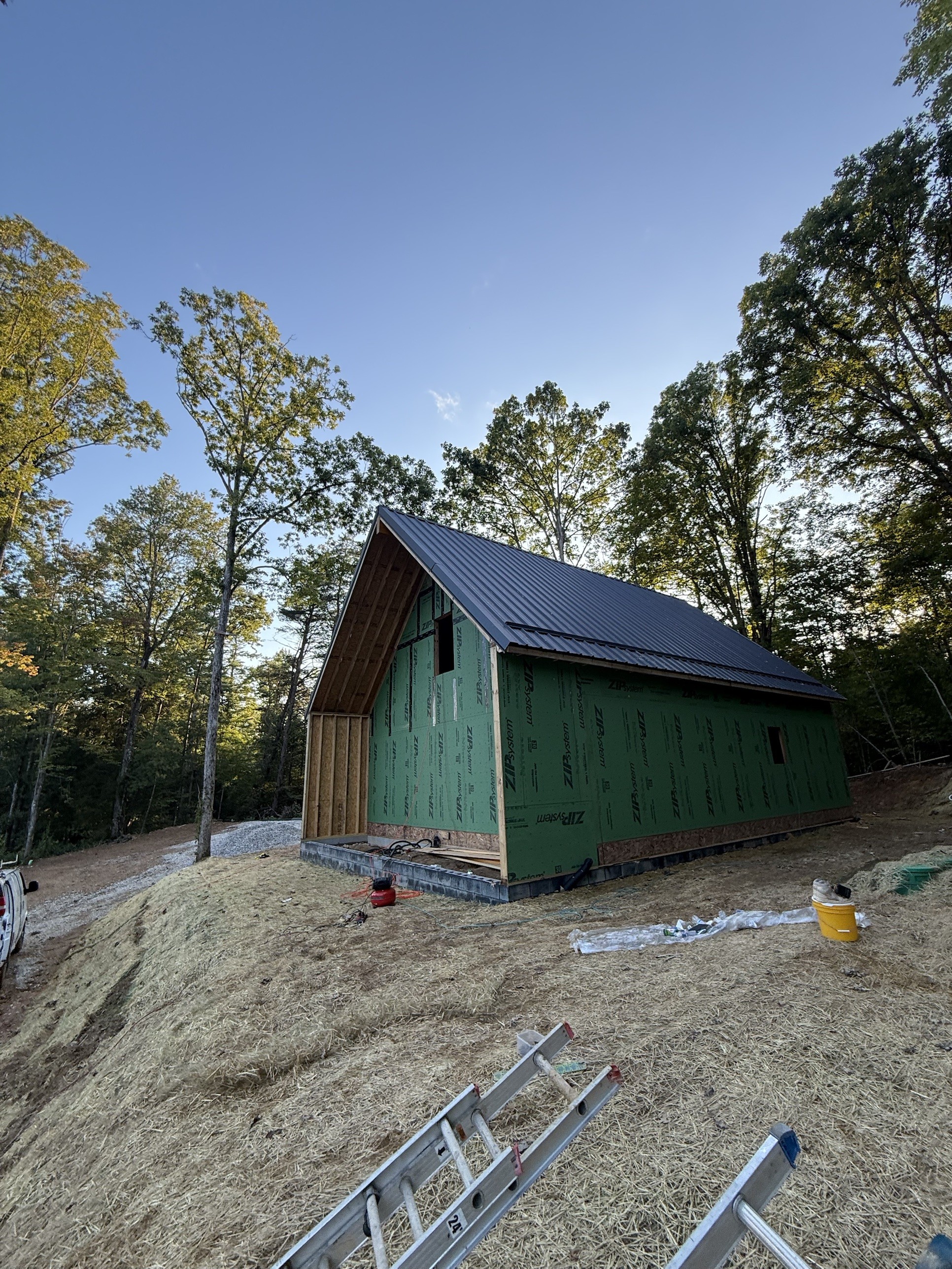 Custom home under construction